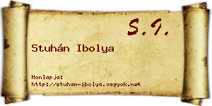 Stuhán Ibolya névjegykártya
