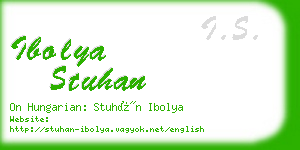 ibolya stuhan business card